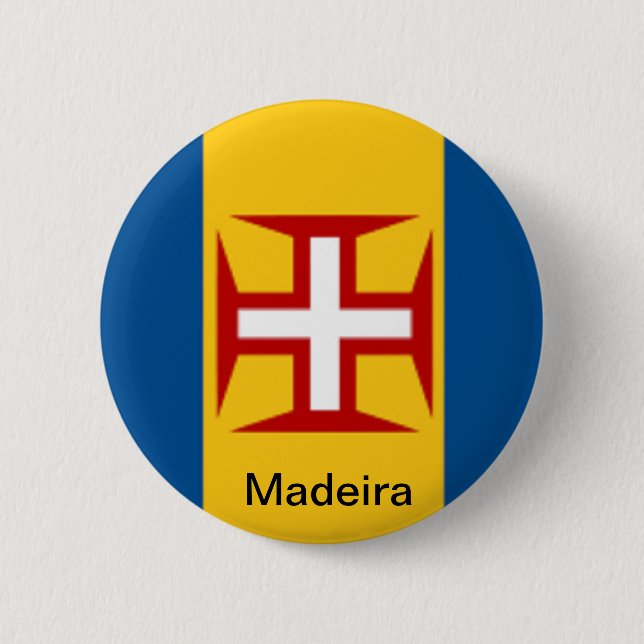 Flagga av Madeira Knapp (Framsida)