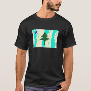 Flagga av Maine Shirt 1901 Maine Statlig flagga Gr T