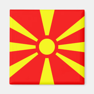 Flagga av Makedonien Magnet