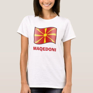 Flagga av Makedonien Maqedoni T-Shirt