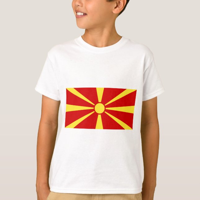 Flagga av Makedonien T-shirt (Framsida)