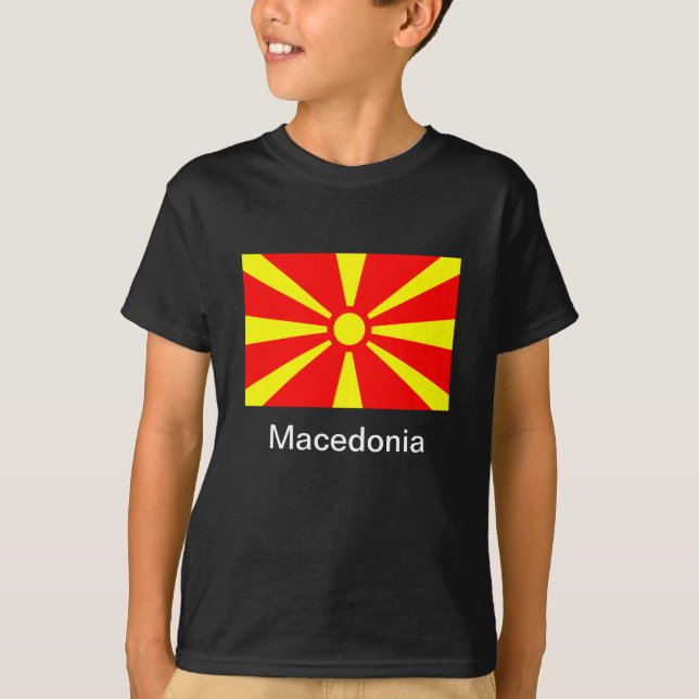 Flagga av Makedonien Tee (Framsida)