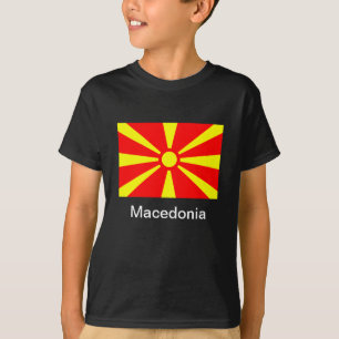 Flagga av Makedonien Tee Shirt