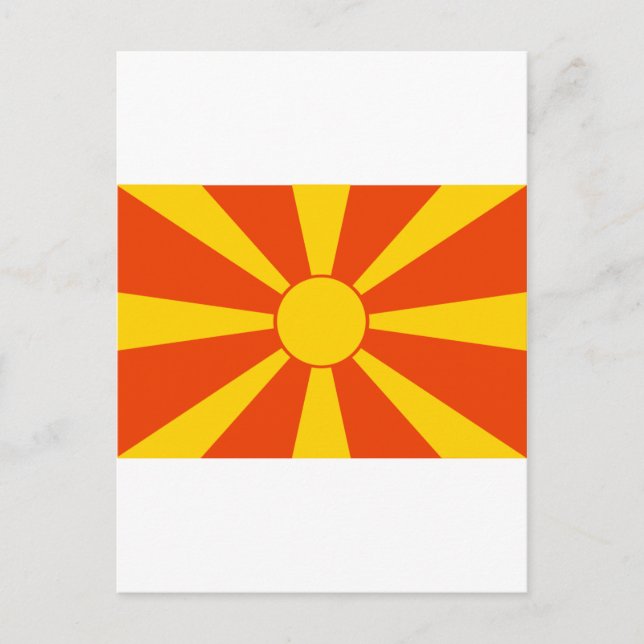Flagga av Makedonien Vykort (Framsida)