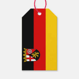 Flagga av Märkrna Rheinland-Pfalz Gift Presentetikett