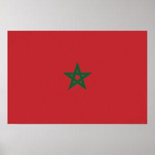Flagga av Marocko Poster