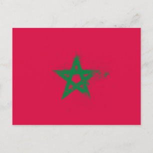 Flagga av Marocko Vykort