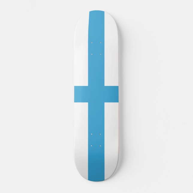 Flagga av Marseille (Frankrike) Mini Skateboard Bräda 18,5 Cm (Framsida)