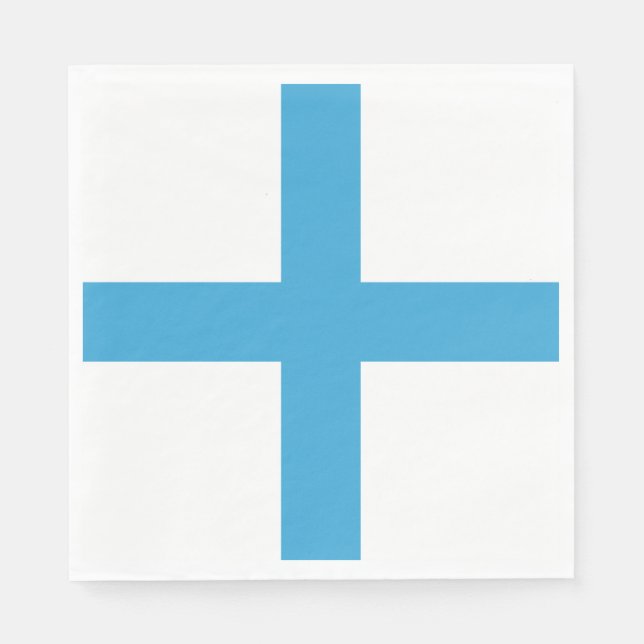 Flagga av Marseille (Frankrike) Pappersservett (Framsidan)