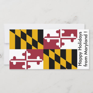 Flagga av Maryland, Glad helg från U.S.A. Julkort
