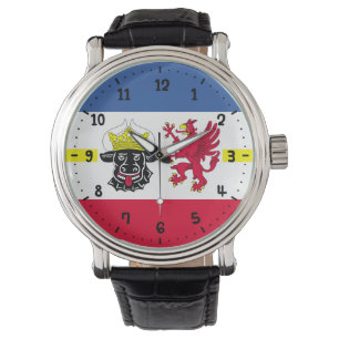 Flagga av Mecklenburg-Westerna Pommania Wrist Watc Armbandsur