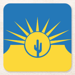 Flagga av Mesa, Papper Underlägg på Arizona Square Kvadrat