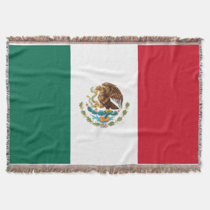 Flagga av Mexico den högvärdiga vävde kastfilte Filt