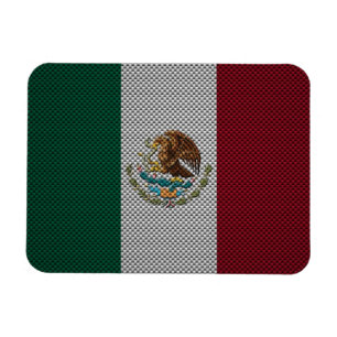 Flagga av Mexico med kolfiber verkställer Magnet
