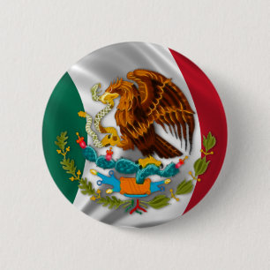 Flagga av Mexico, vapensköld Knapp