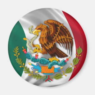 Flagga av Mexico, vapensköld Magnet