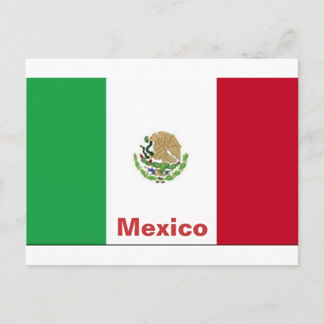 Flagga av Mexiko vykort (Framsida)