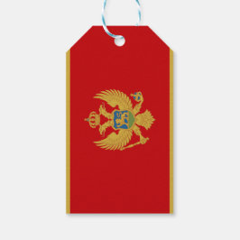 Flagga av Montenegro Gift Märkre Presentetikett