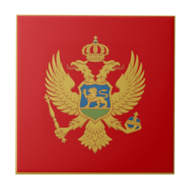 Flagga av Montenegro Kakelplatta (Framsidan)
