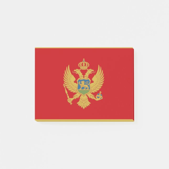 Flagga av Montenegro Post-it® Notes Post-it Block (Framsida)