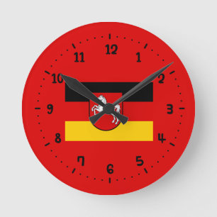 Flagga av musklåset på nedre Sachsen Rund Klocka