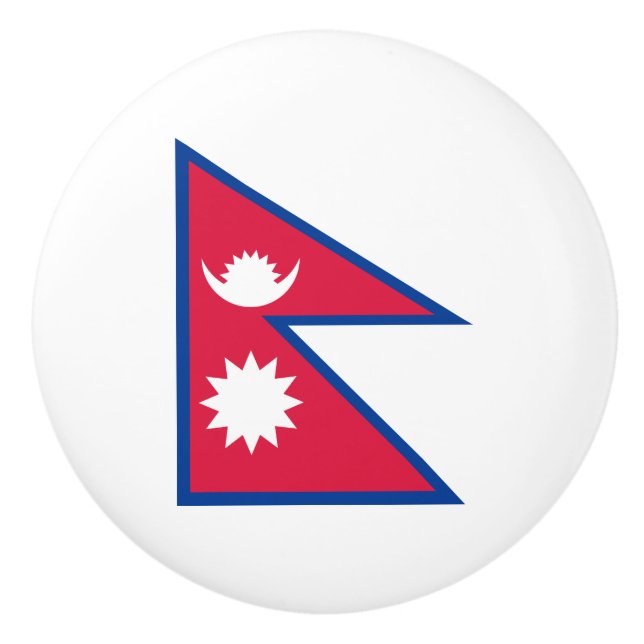 Flagga av Nepal Ceramic Knob Knopp (Framsidan)