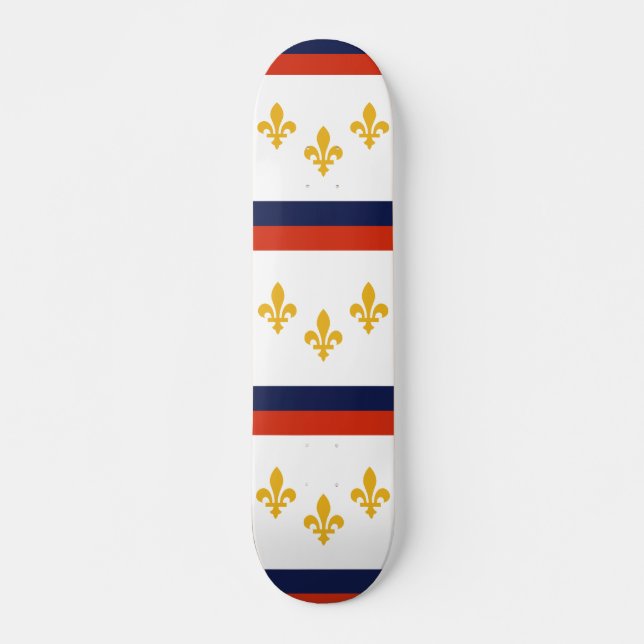 Flagga av New Orleans, Louisiana Mini Skateboard Bräda 18,5 Cm (Framsida)