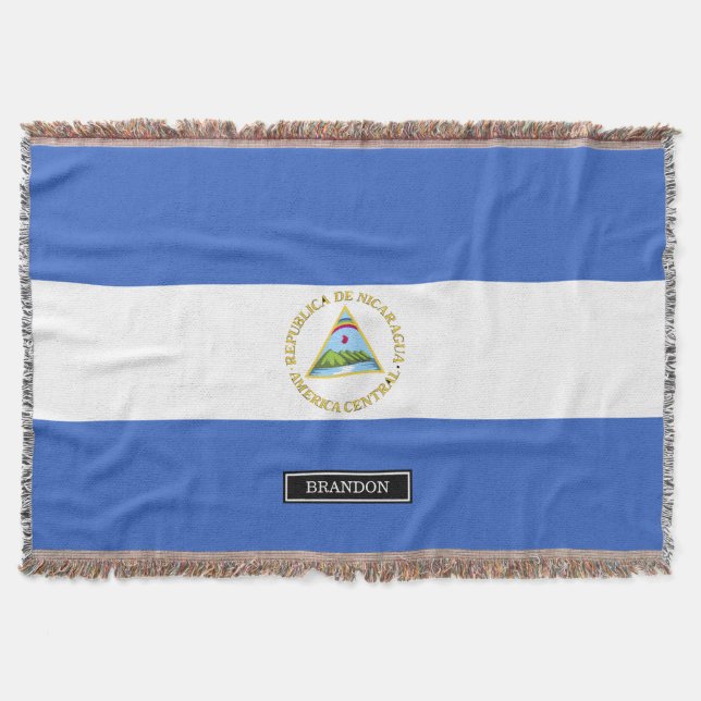 Flagga av Nicaragua Filt (Framsidan)
