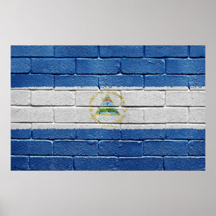 Flagga av Nicaragua Poster