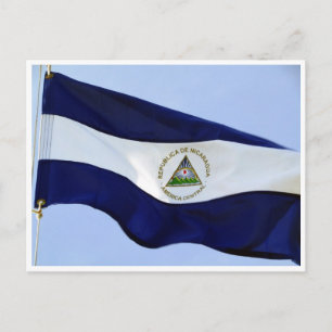 flagga av nicaragua vykort