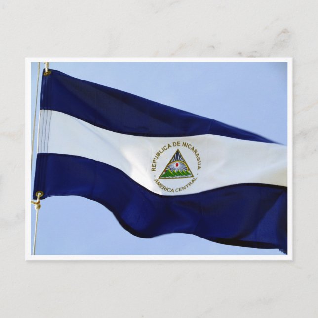 flagga av nicaragua vykort (Framsida)