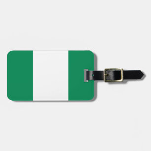 Flagga av Nigeria Luggage Tag w/läderband Bagagebricka