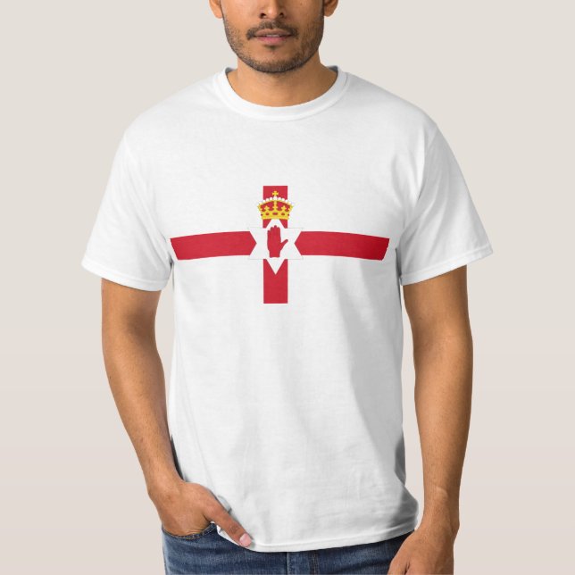 Flagga av nordligt - ireland T skjorta T Shirt (Framsida)