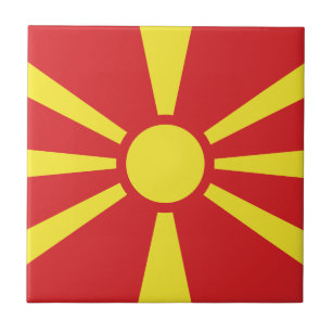 Flagga av Nordmakedonien Kakelplatta