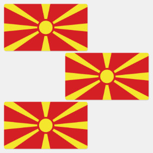 Flagga av Nordmakedonien Klistermärke