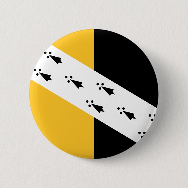 Flagga av Norfolk Pinback Button Knapp (Framsida)