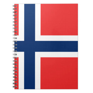 Flagga av Norge Anteckningsbok Med Spiral