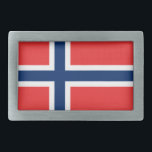 Flagga av Norge Bälte Buckle<br><div class="desc">Flagga av Norge Bälte Buckle</div>