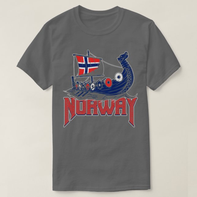 flagga av norge-båt t shirt (Design framsida)