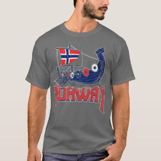 flagga av norge-båt t shirt