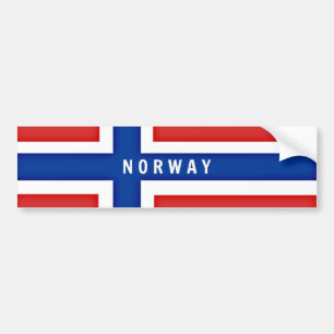 Flagga av Norge Bumper Sticker Bildekal