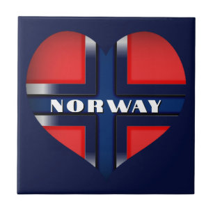 Flagga av Norge Cutout Kakelplatta