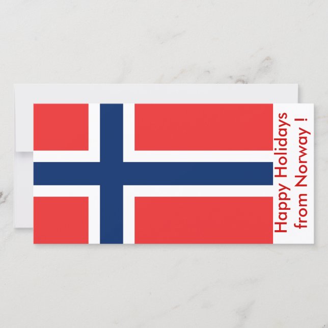 Flagga av Norge, Glad helg från Norge Julkort (Framsida)