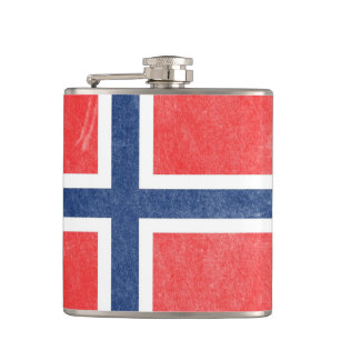 Flagga av Norge Grunge Fickplunta