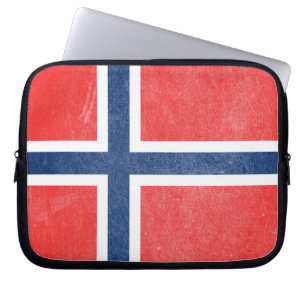 Flagga av Norge Grunge Laptop Fodral
