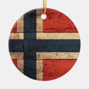 Flagga av Norge Julgransprydnad Keramik