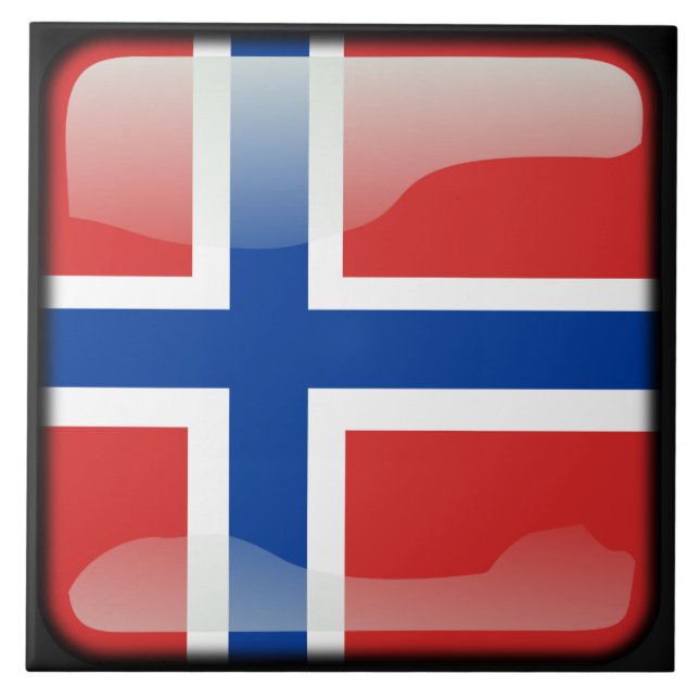 Flagga av Norge Kakelplatta (Framsidan)