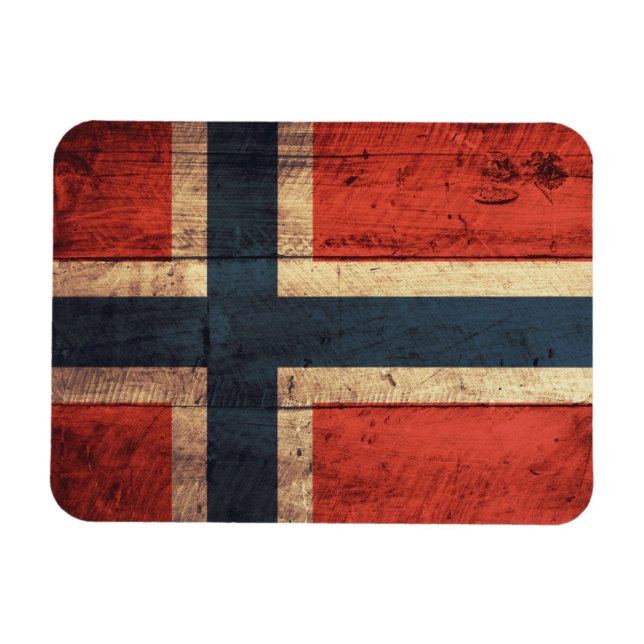 Flagga av Norge Magnet (Horisontell)