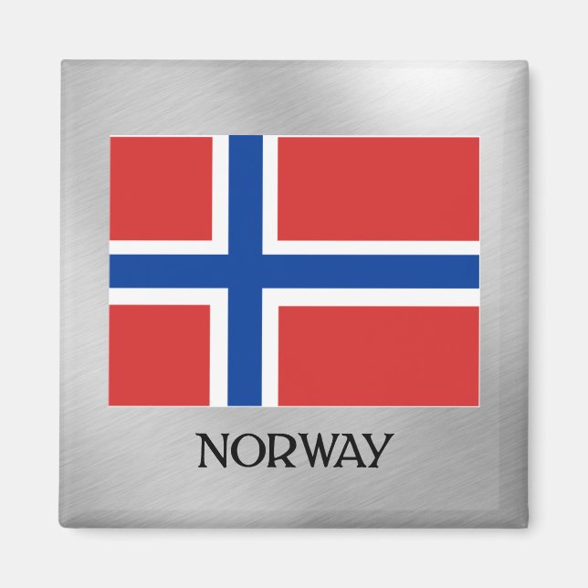 Flagga av Norge Magnet (Framsidan)