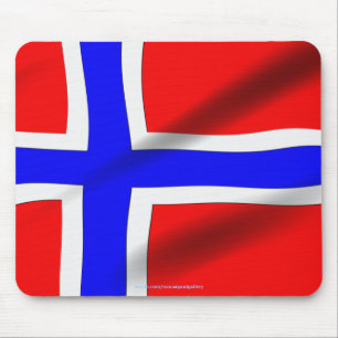 Flagga av Norge Patriotic Världs flaggor Mousepad Musmatta